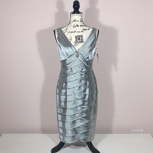 Nordstrom | Dresses | Rene Rowan Silver Dress 6 | Poshmark